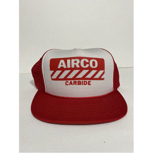 Airco Carbide Hat VTG Double Snapback Foam Front Cap Rope Trucker Cobra Caps